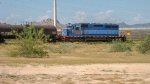 FXE SD40-2 leading a train Long hood forward